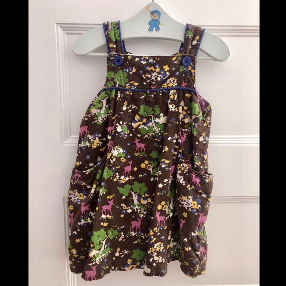 Boden cord pinafore dress